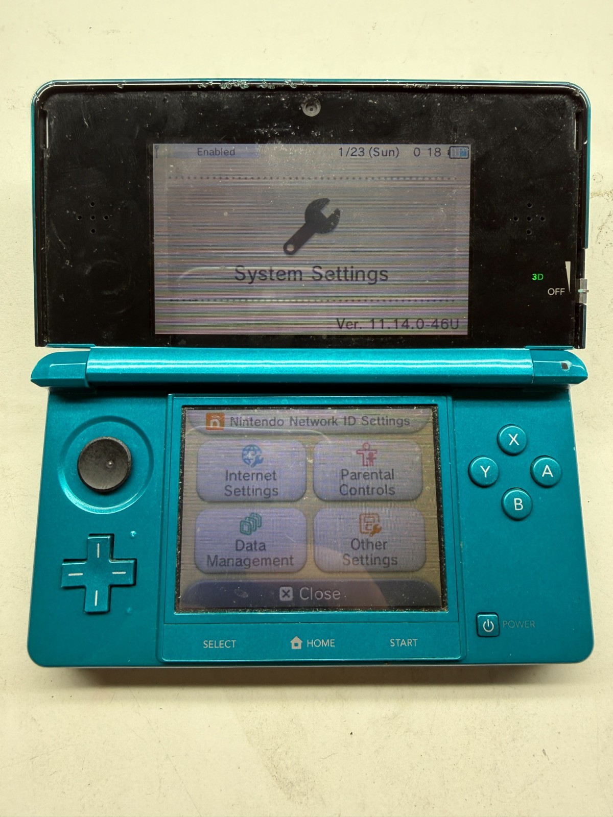 Nintendo 3DS Handheld System – Aqua Blue w/ Charger