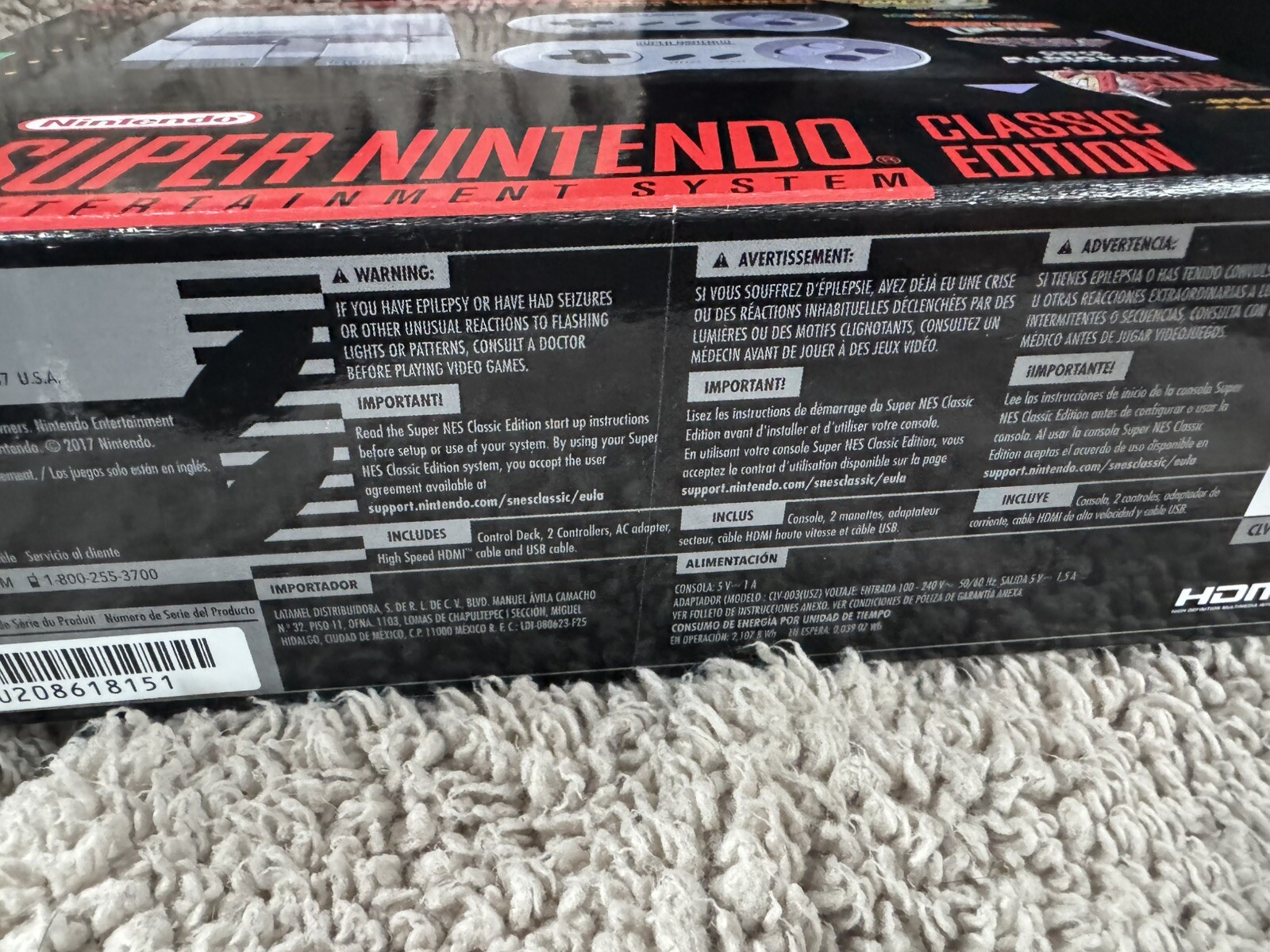 Nintendo Super NES Mini Classic Edition Control Deck – over 21 games Brand New