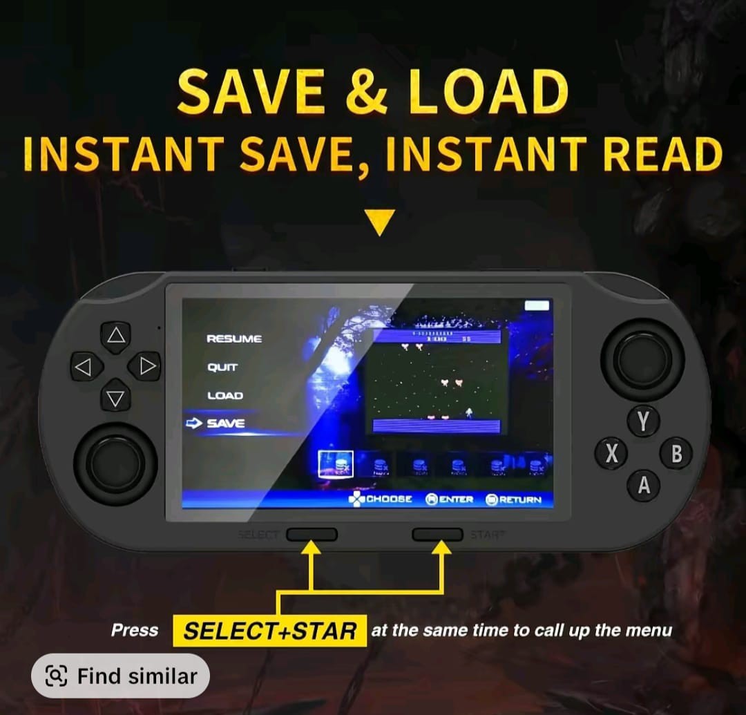SF 3000 Retro Handheld Games Console With 4.5 Inch I P S Screen 3000mAh 16GB