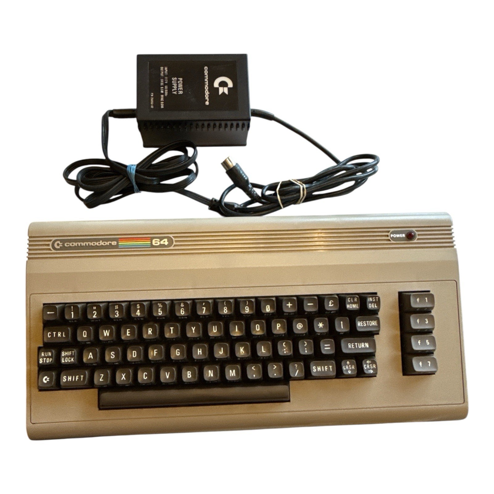 Vintage Commodore 64 Computer and Power Supply with Box C64 PC
