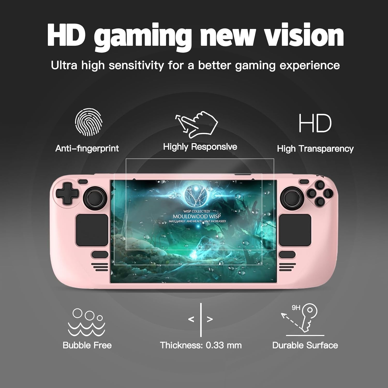 Stylish Pink Steam Deck Case with Hard Shell & Kickstand for Ultimate Protection