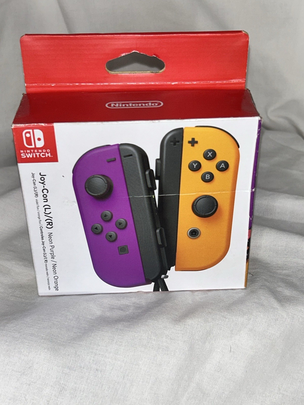 Nintendo Joy-Con (L/R) Neon Purple/Neon Orange Controller Set for Switch