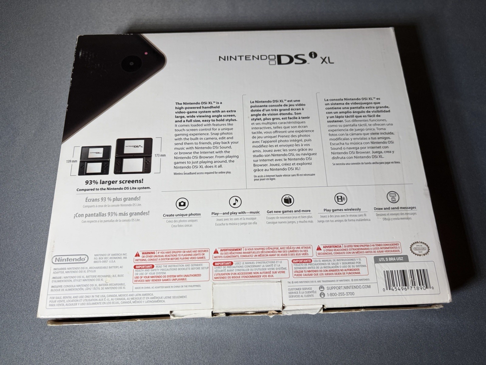 Nintendo DSi XL Bronze Handheld System Console In Box Near Mint