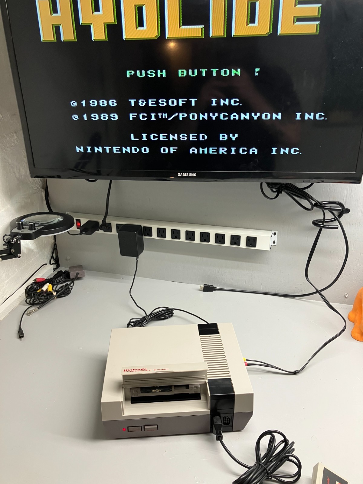 NES Nintendo Starter Bundle with 2 Controllers, Cords, and a Game