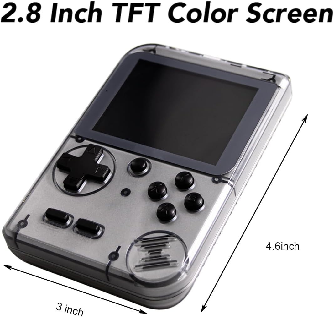 Rechargeable Handheld Retro Game Console: 400 Games, TV Out & Lightweight Design