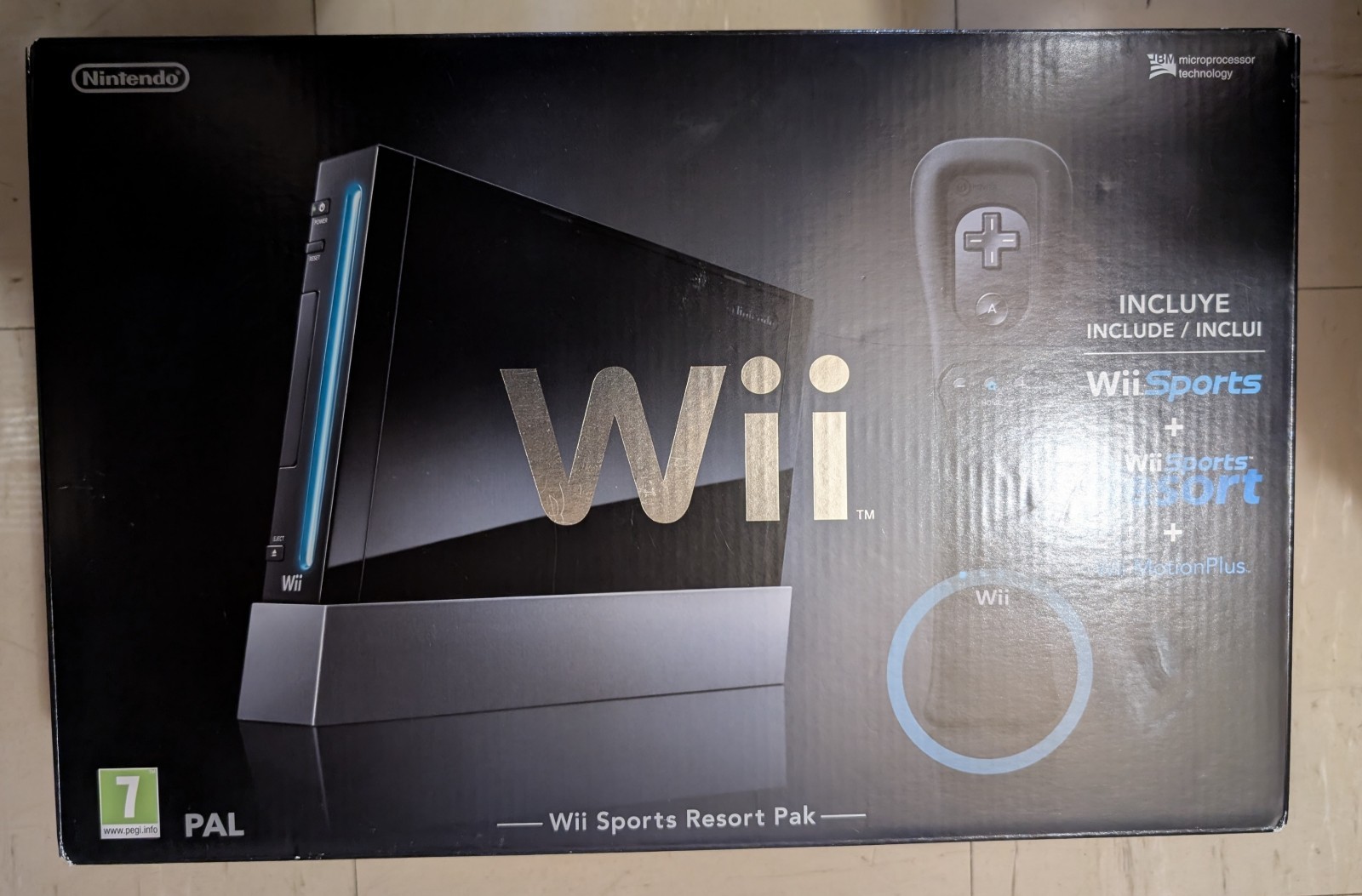 Nintendo Wii Black Wii Sports Resort Pak Console New 🇮🇹🇪🇸🇵🇹