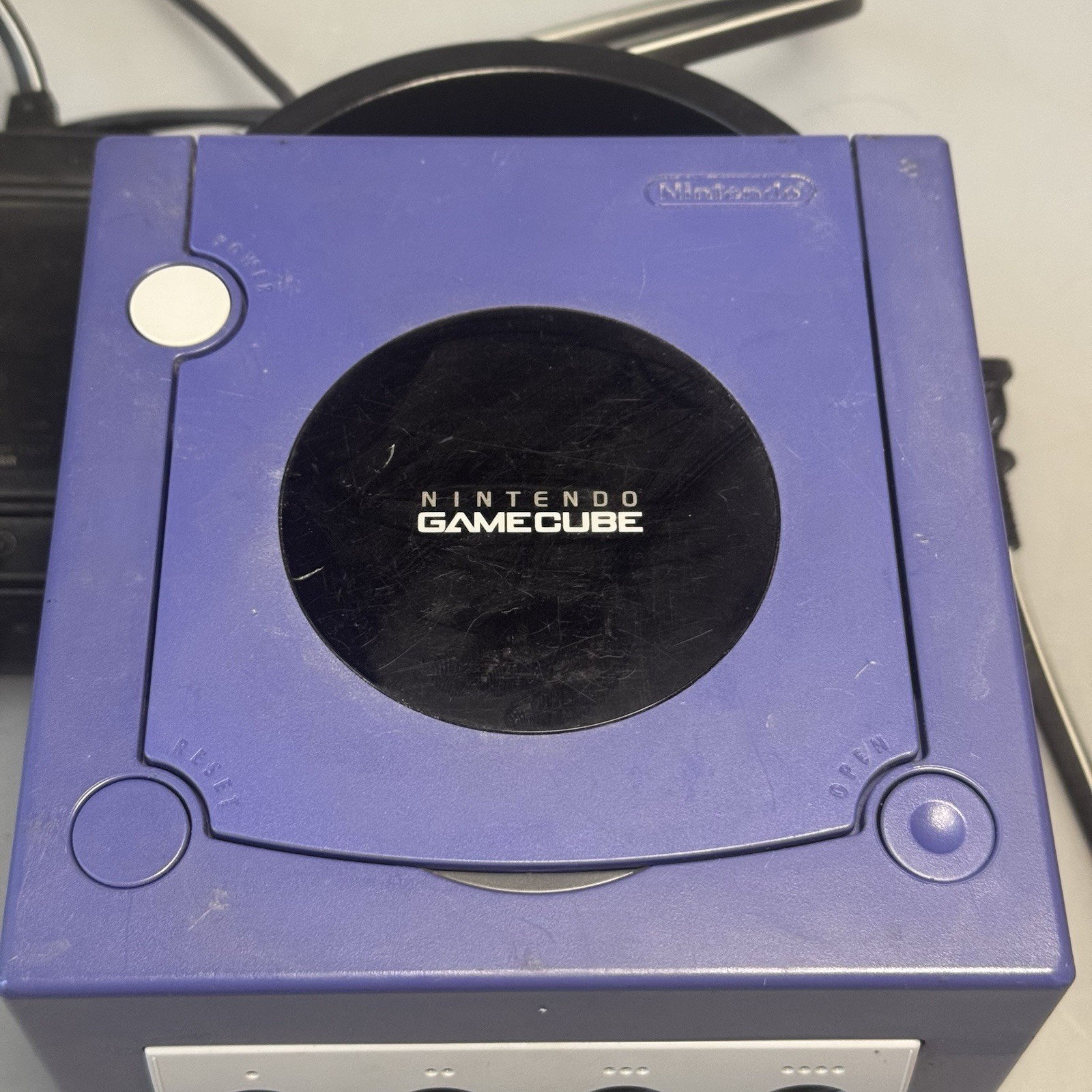 Nintendo GameCube Console DOL-001 Indigo Purple For Parts Not Working Untested