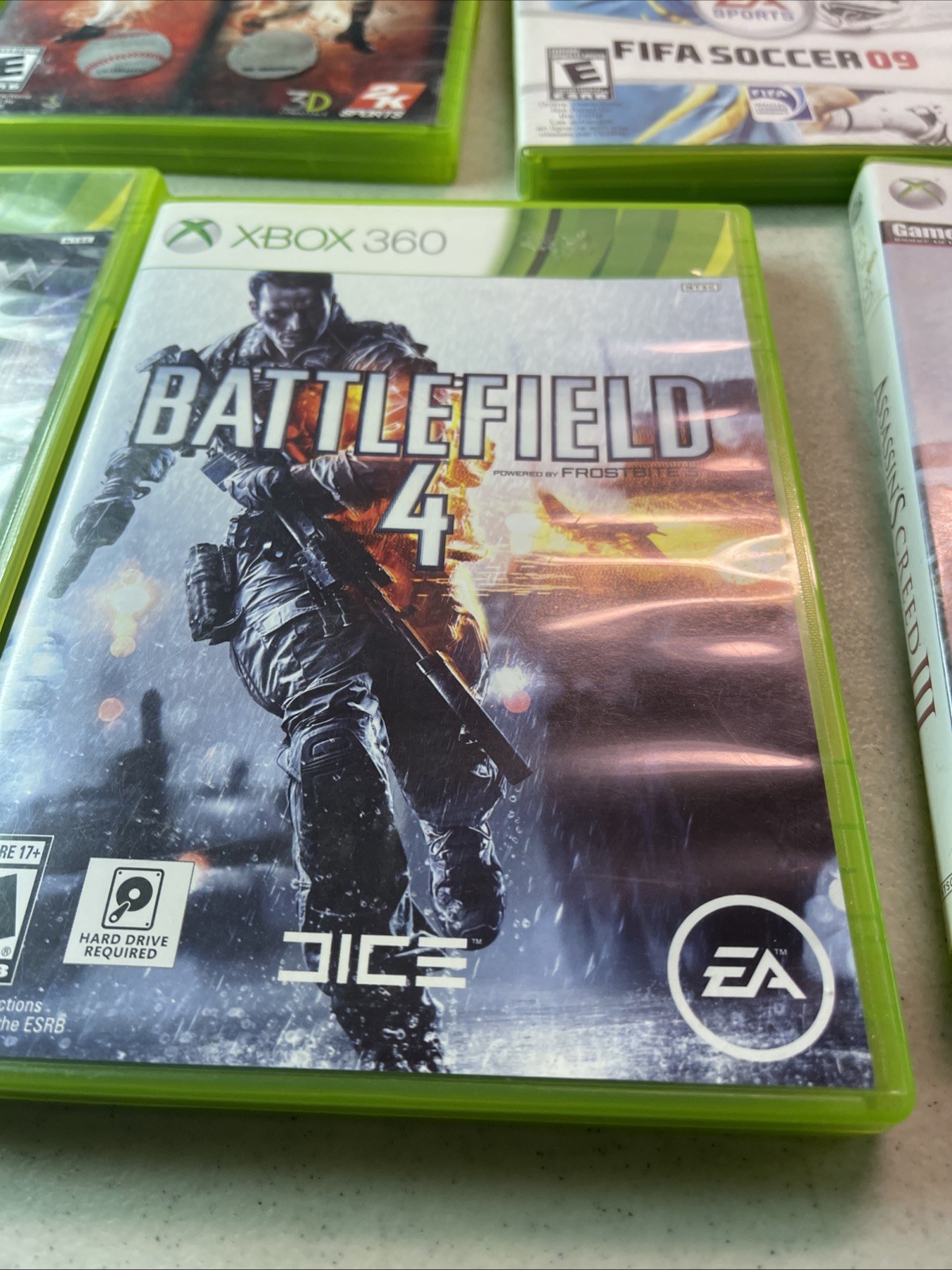 XBOX 360 S 250GB Console Bundle, 14 Games, 2 Controllers, OEM Power Brick Kinect