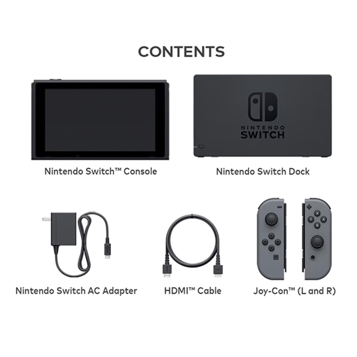 Nintendo Switch 2019 Gray Grey With Joycon Console_