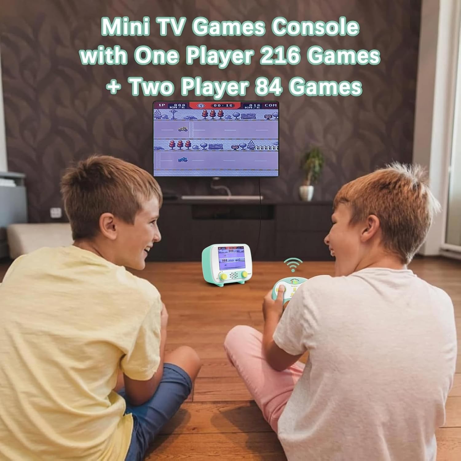 Rechargeable Retro Handheld Console with TV Connection – 2 Controllers Included