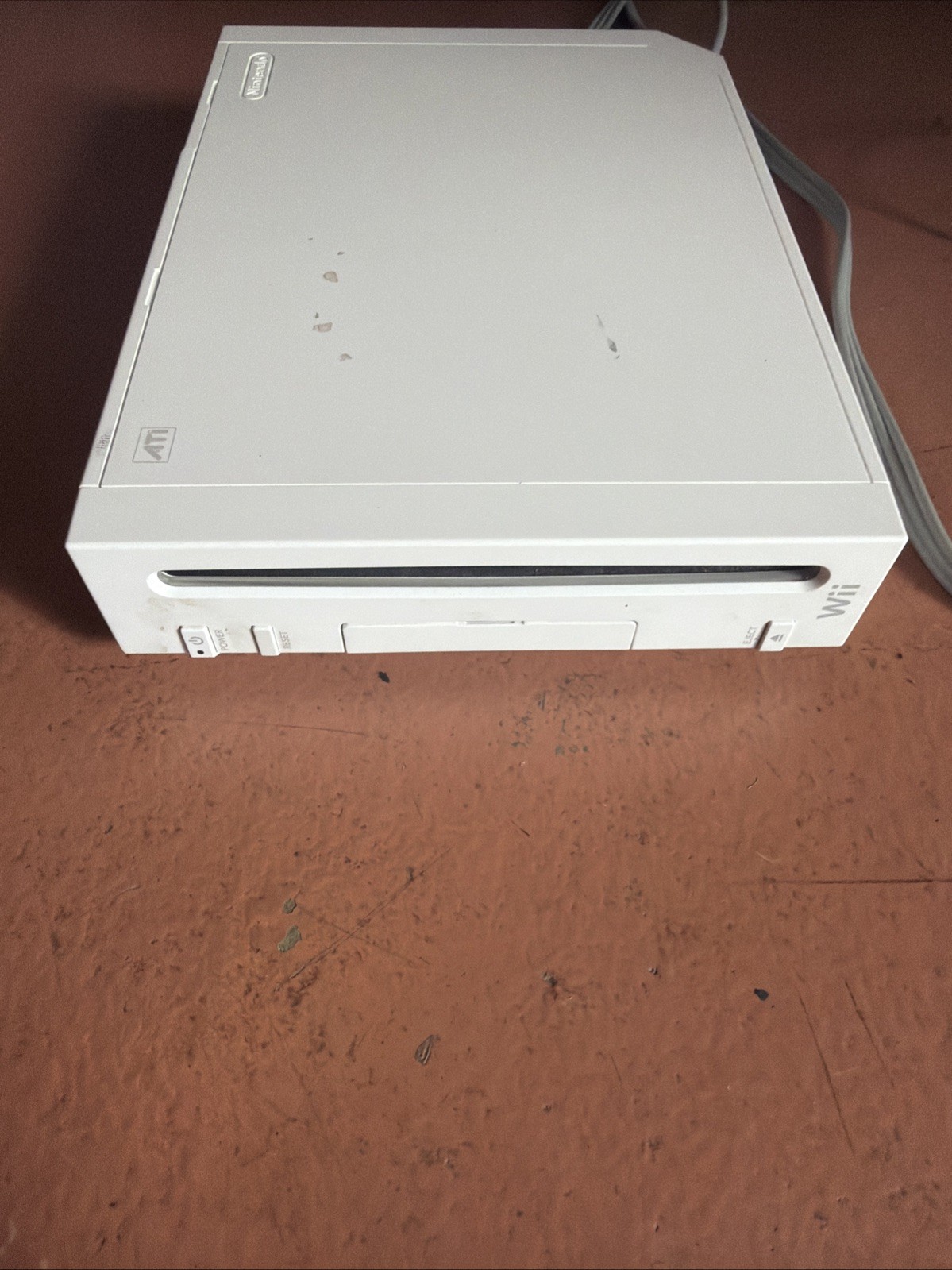 Nintendo Wii RVL-001 Console Only – Tested Works – White- Power And Tv Cord Incl