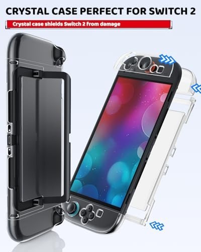 Nintendo Switch 2 Accessories Bundle – Portable Hard Shell Case, Screen Protecto