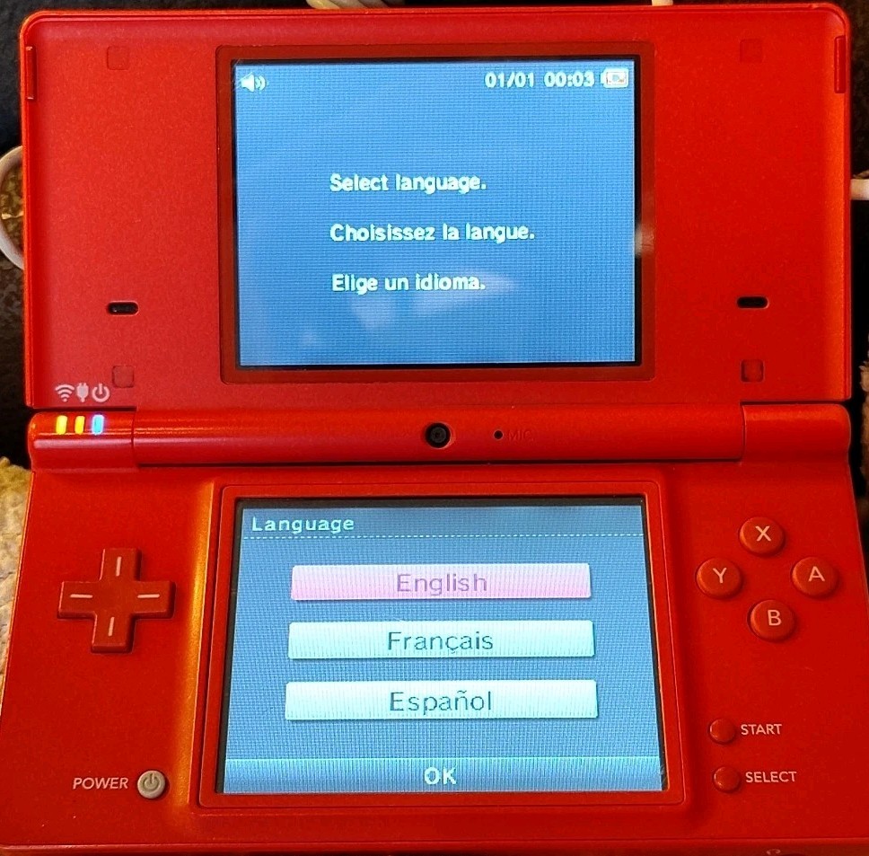 Nintendo DSi Red Console Tested & Working Charger Included No Stylus