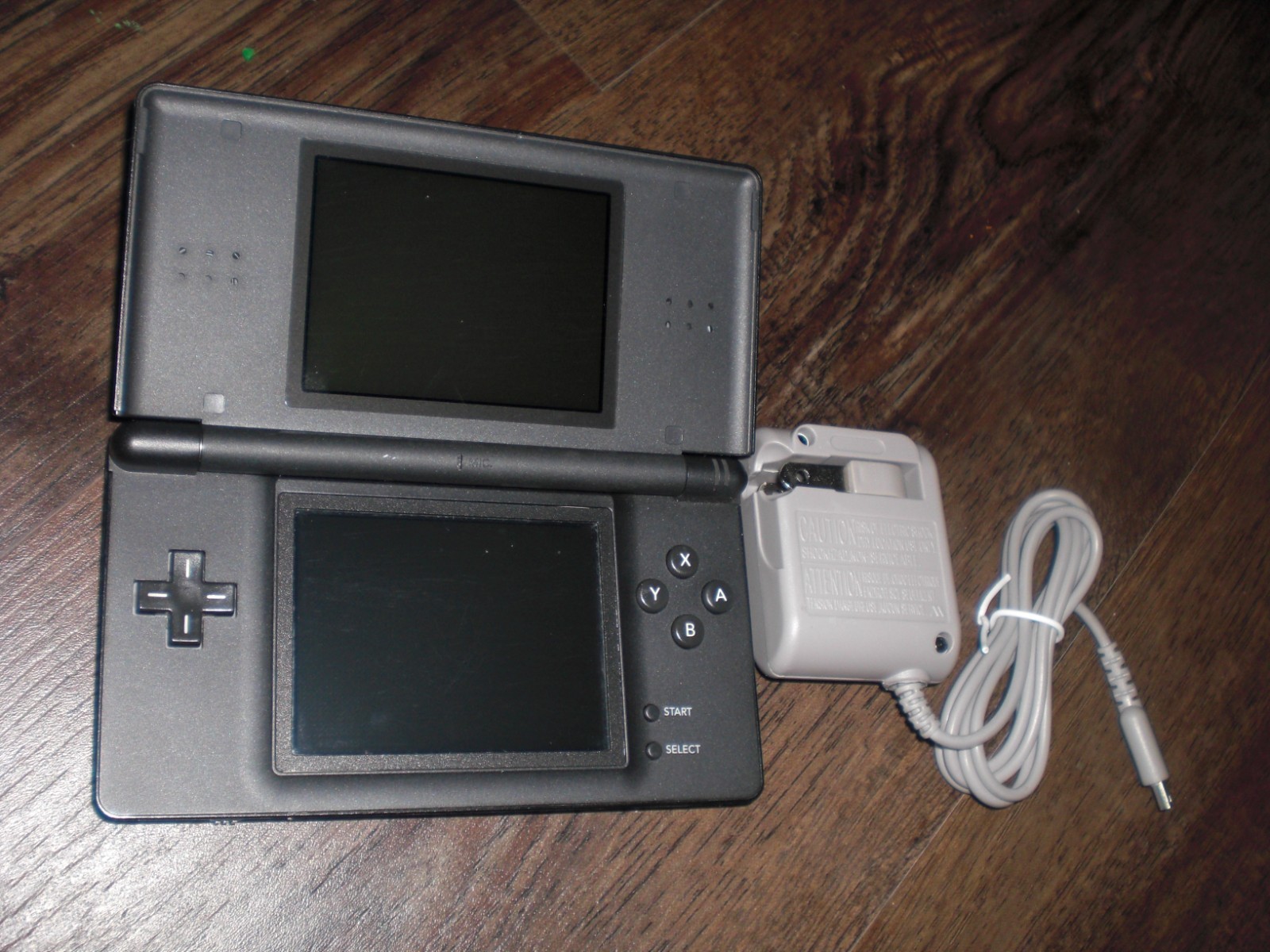 Nintendo DS Lite Black Console System + Charger Plays DS GBA Games GENUINE TESTD
