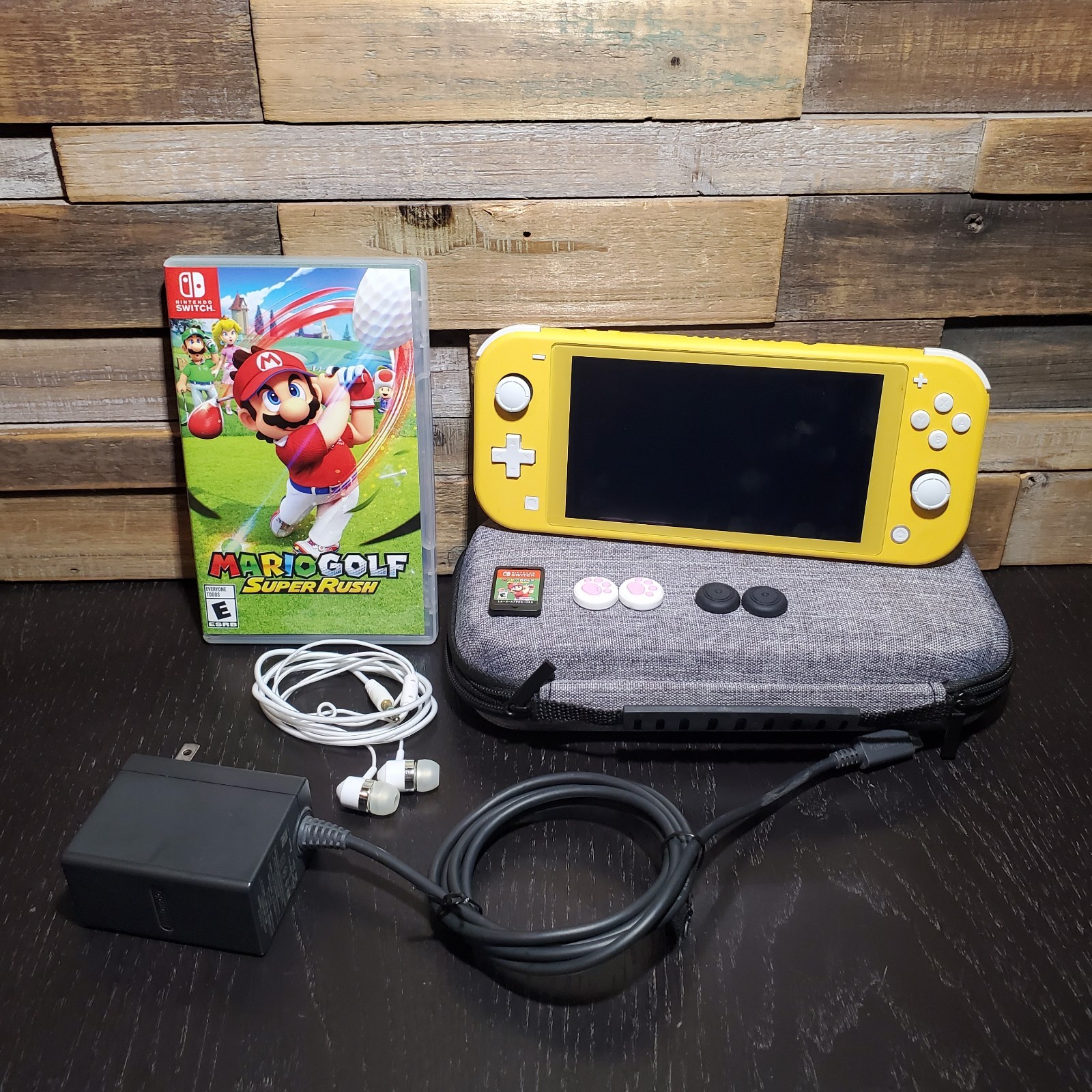 Nintendo Switch Lite 32GB YELLOW Bundle with Mario Golf Super Rush & Accessories