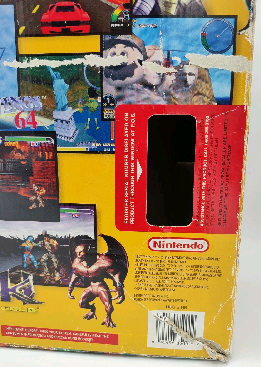 Nintendo 64 N64 Console Box ONLY + Case Protector *Good Condition* FREE SHIPPING