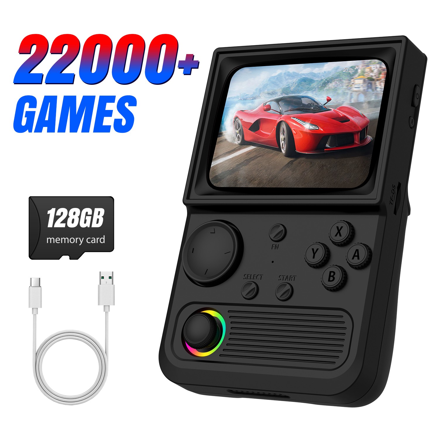Retro TV Handheld Game Console 3.5” IPS Screen 22000