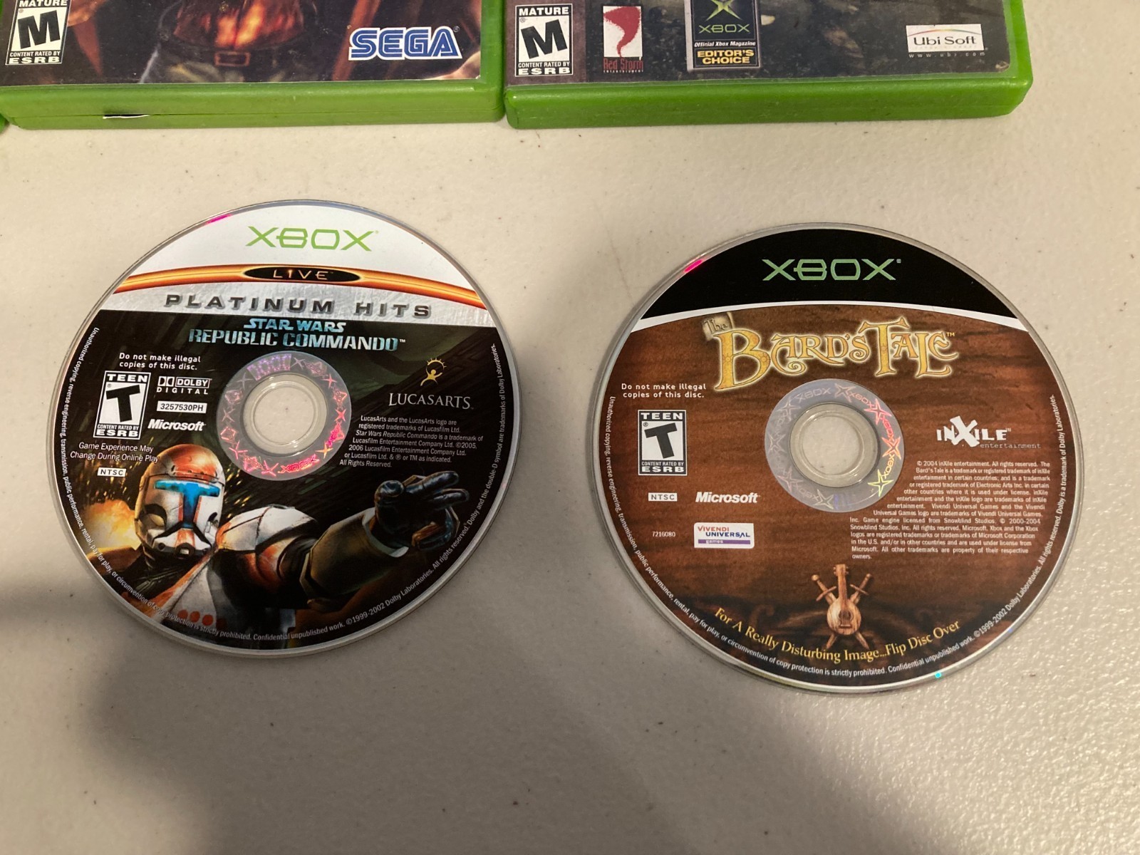 Original Xbox Accessories Bundle with 3 Games & 2 Controllers – Ghost Recon &