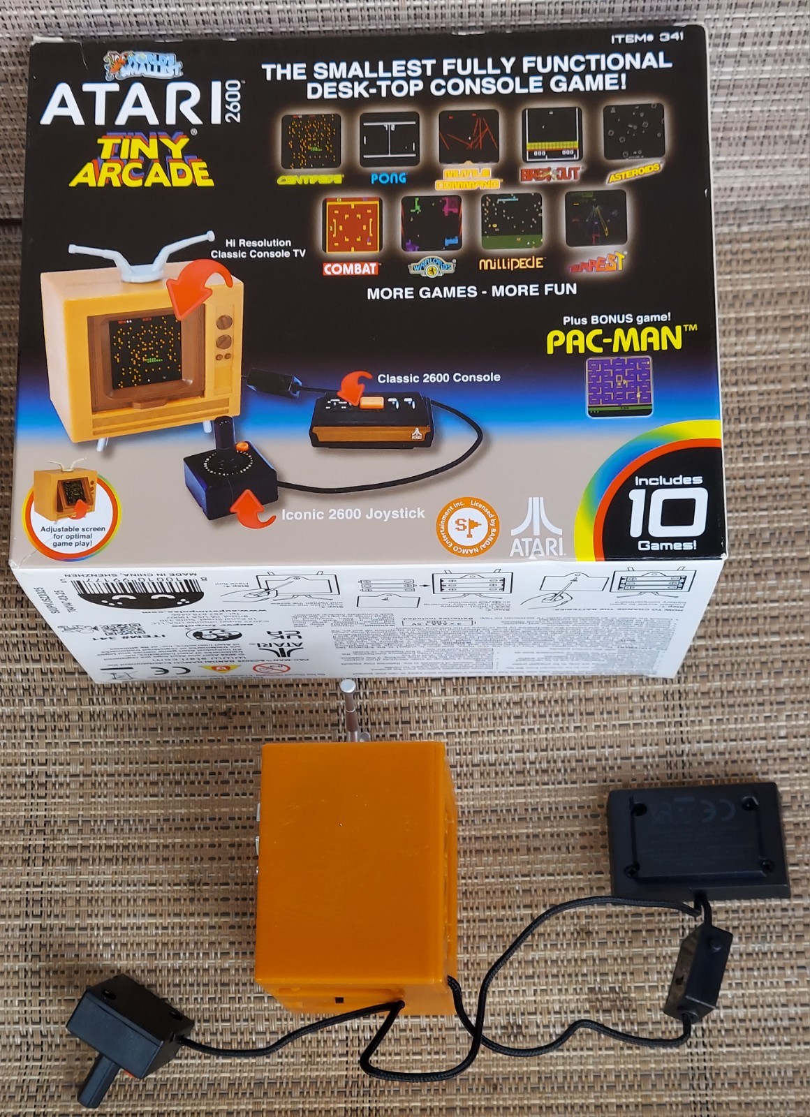 ATARI 2600 World’s Smallest TINY ARCADE Console 10 Games 80’s Retro TV NICE