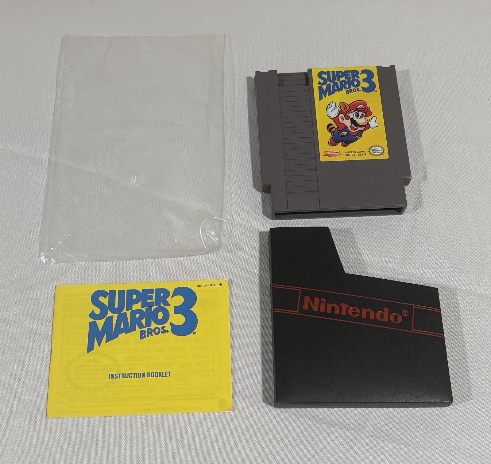 Nintendo NES System Challenge Set Super Mario Bros. 3 Near Complete Factory Bags