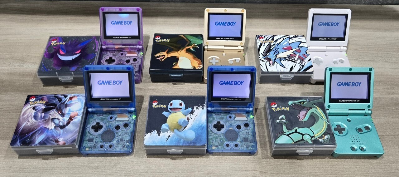 Nintendo Gameboy Advance SP Pokémon Reshell Choose your favorite color