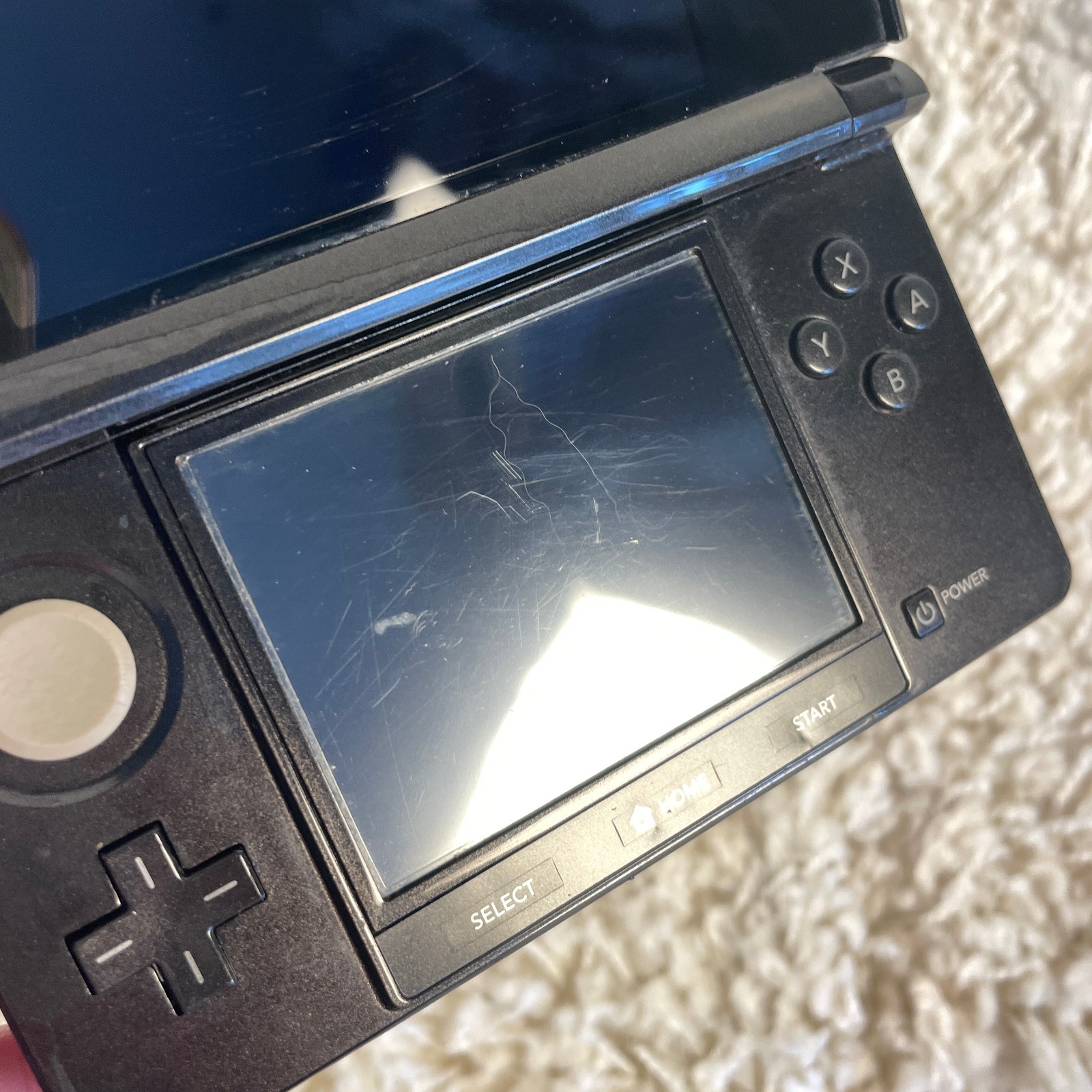 Nintendo 3DS Cosmo Black Handheld Console System CTR-001 Tested