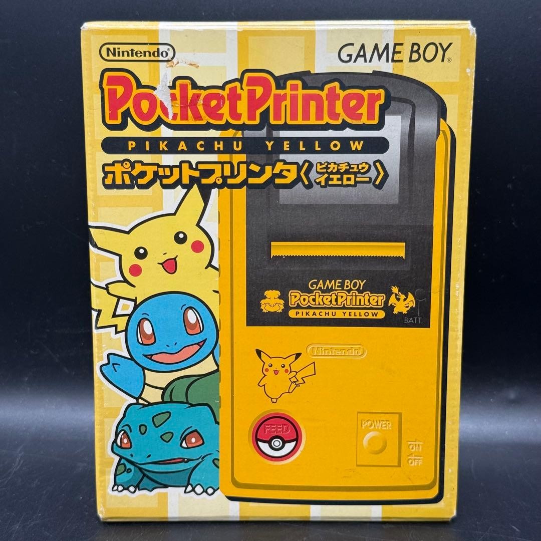 Nintendo Game Boy Pocket Printer Pokemon Pikachu Yellow W/Box