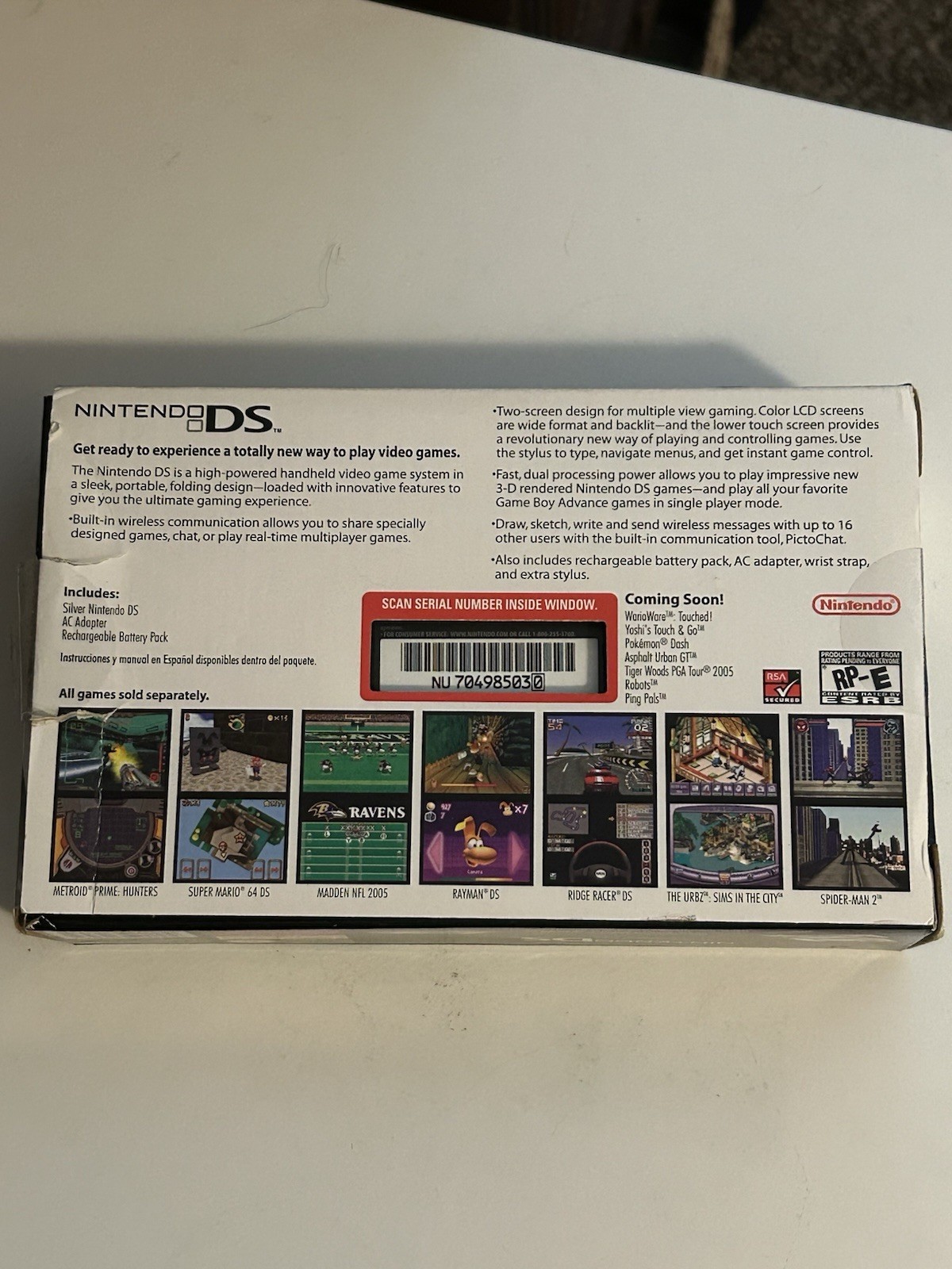 Original Nintendo Ds with Box and Manuals Working Condition