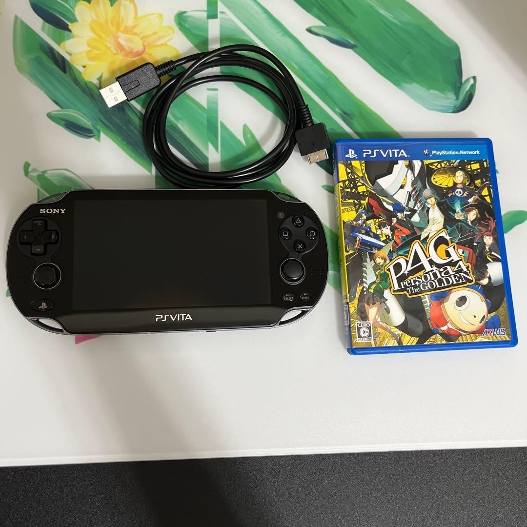 Excellent Sony PlayStation PS Vita PCH-1100 Crystal Black w/charger