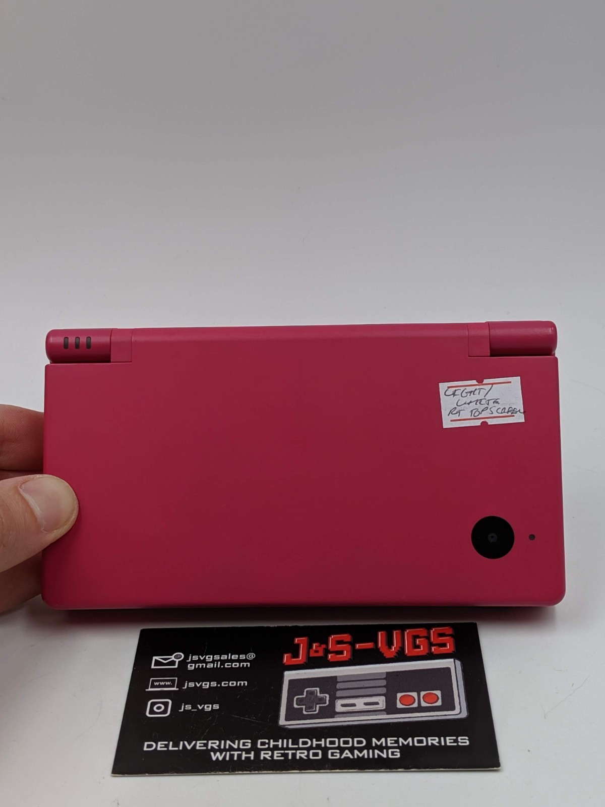 Nintendo DSi Pink LIGHT WHITE ON RIGHT TOP OF THE SCREEN WORKS