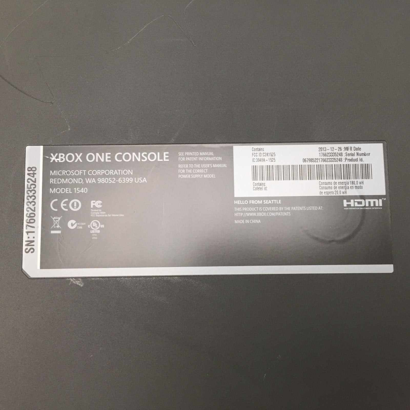 Microsoft Xbox One 1TB Console Black 1540 Factory Reset/Tested Free Shipping