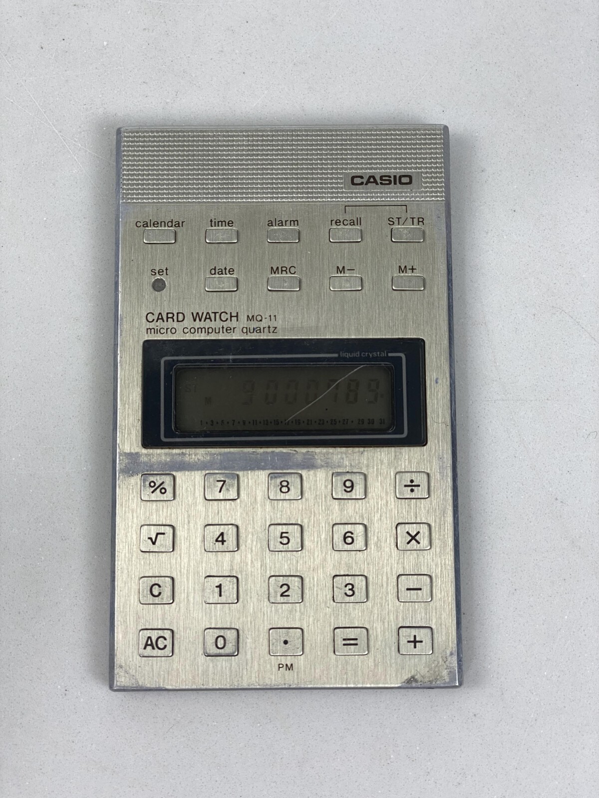 Casio MQ-11 Vintage Micro Computer Quartz Calculator Clock Made in Japan