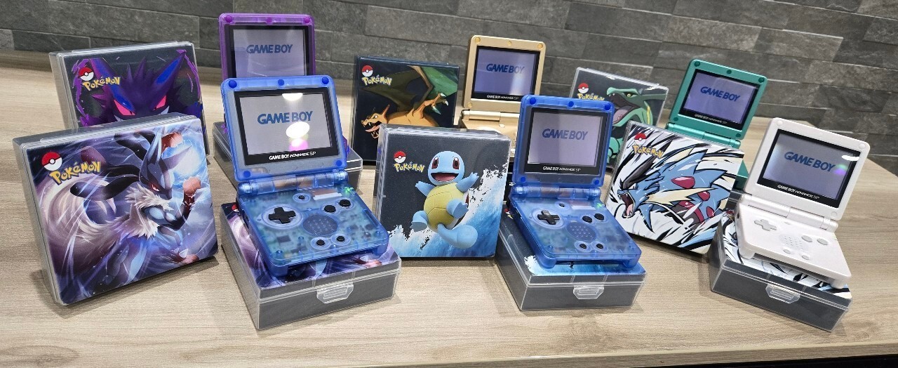Nintendo Gameboy Advance SP Pokémon Reshell Choose your favorite color