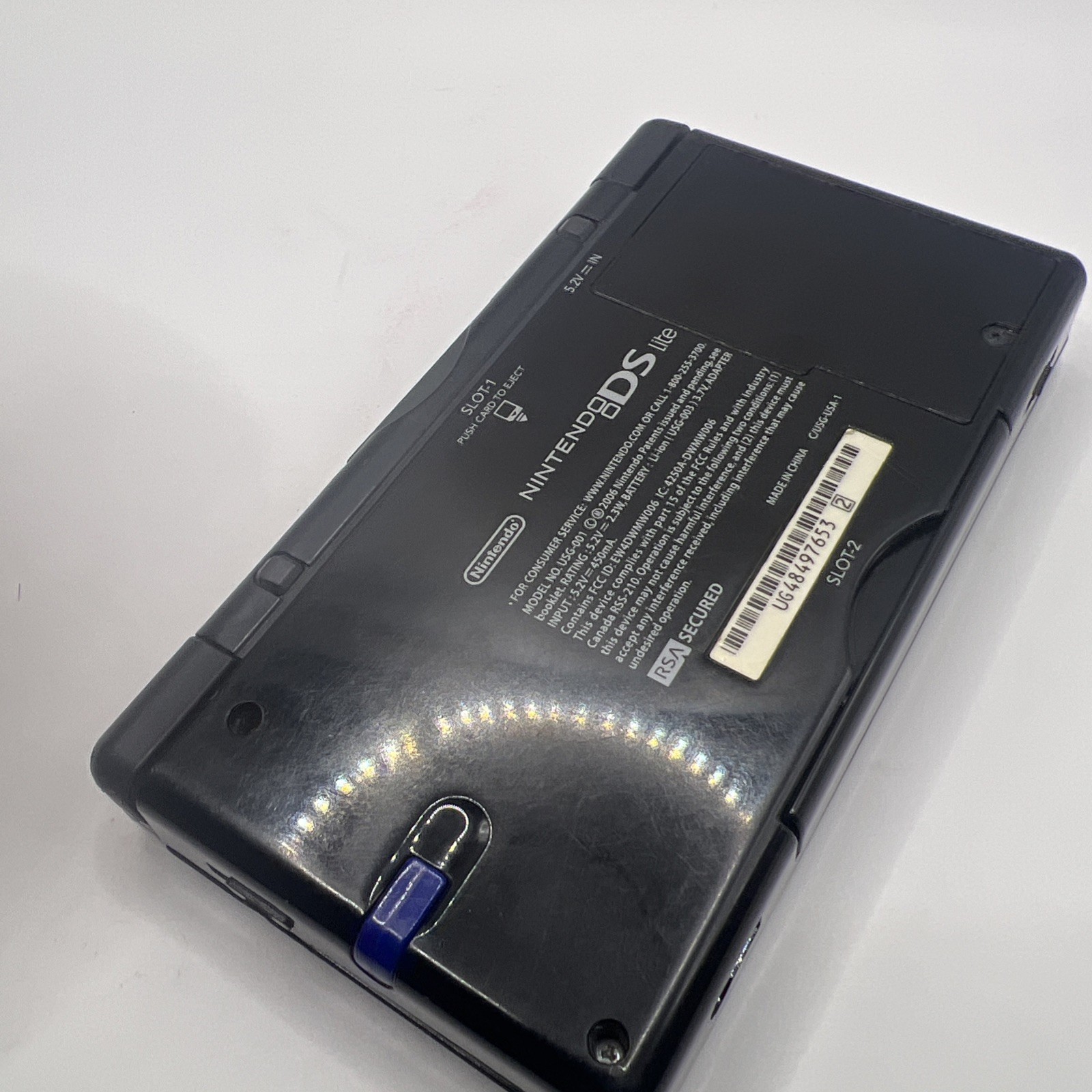 Nintendo DS Lite Handheld System – Cobalt/Black, Works needs charger and SD card