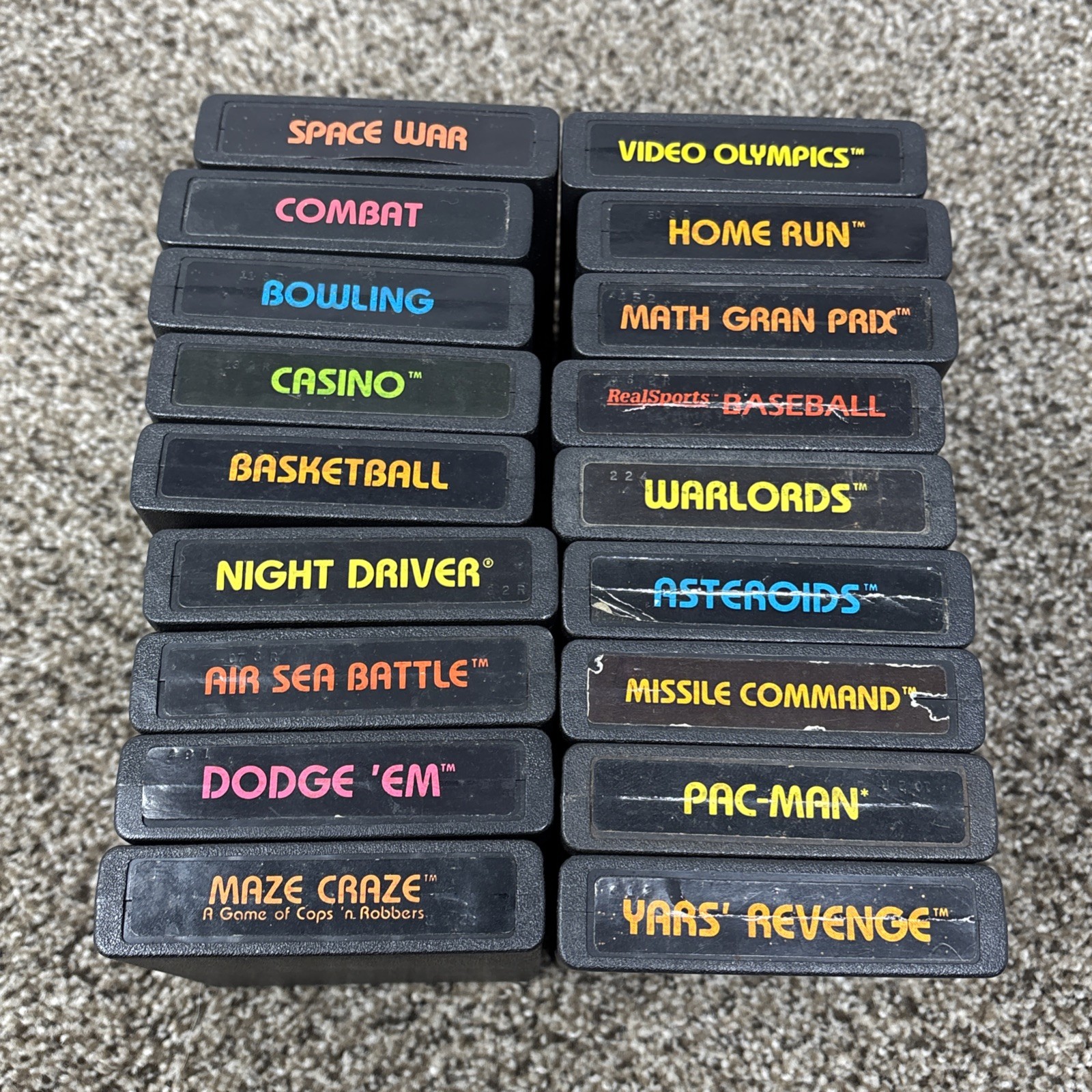 Atari 2600 System Bundle with Console 18 Games Joystick Paddles and More LOT