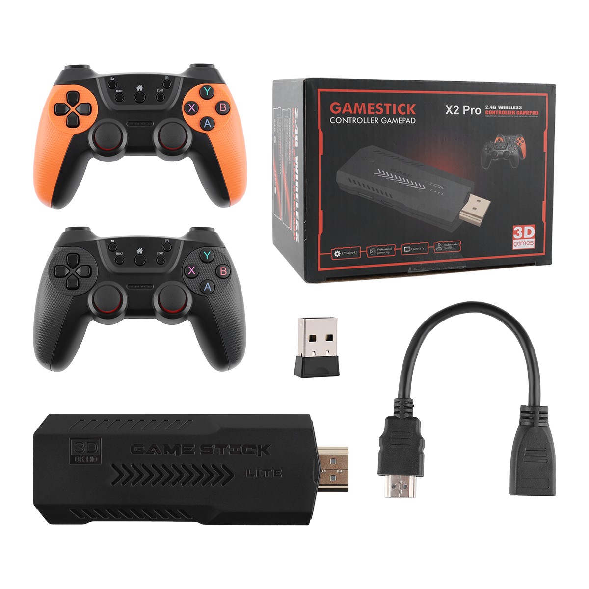 X2 Pro 4K Game Console 50+ Emulators 35,000 Games 256GB 2 Wireless Controllers