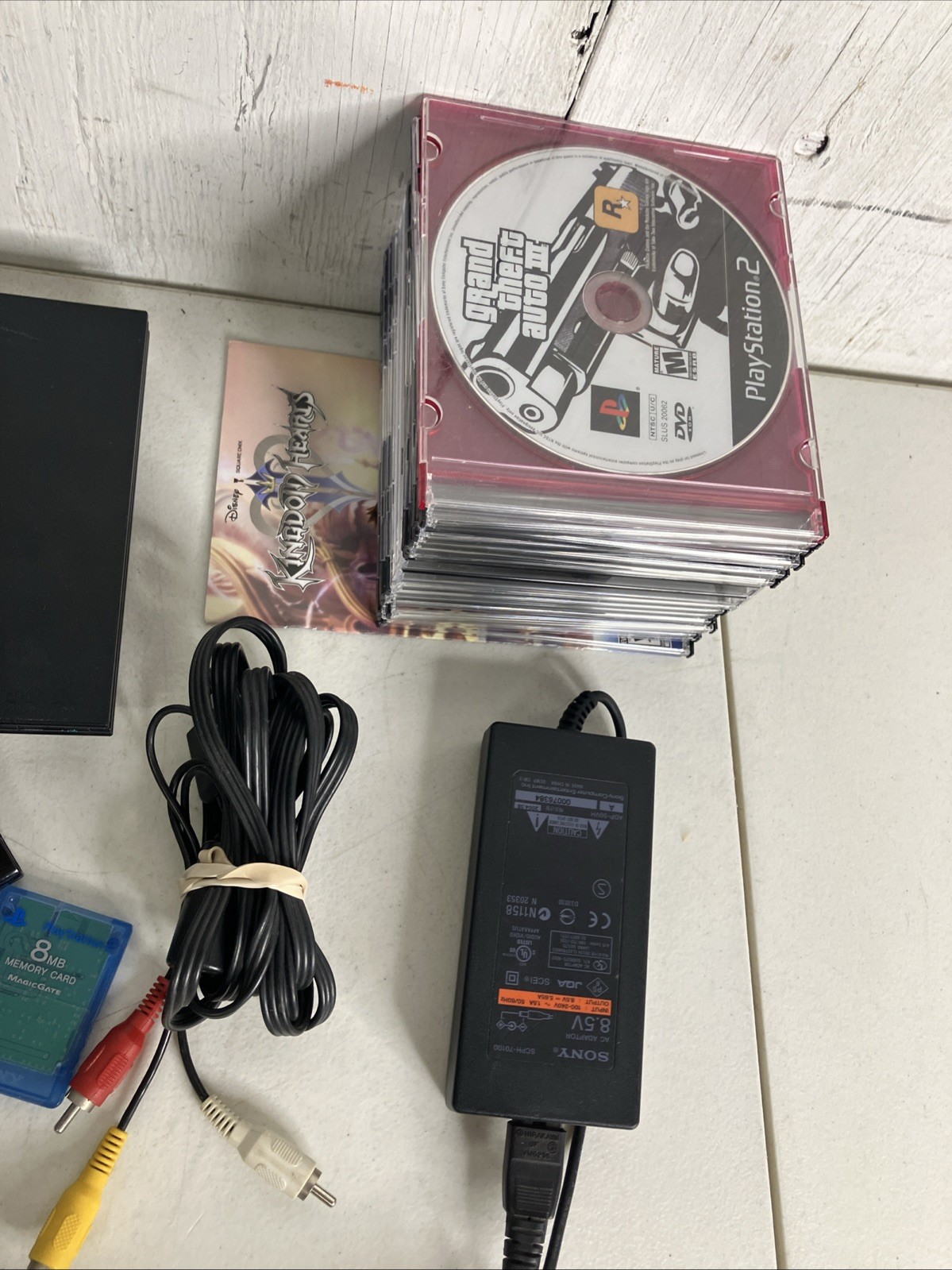 Sony PlayStation 2 PS2 Slim Console SCPH-70012 20 Games GTA 3 Liberty City Stor