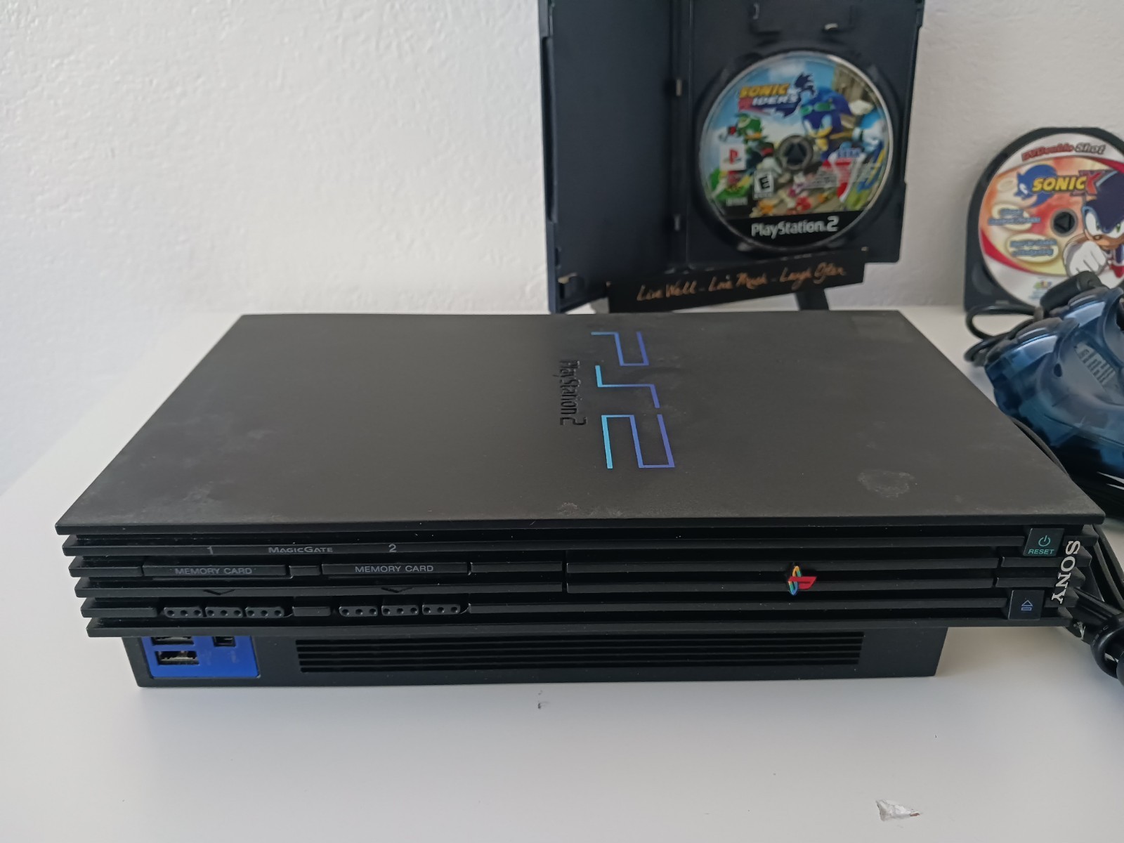 Sony PlayStation 2 Bundle SCPH-35001 + Blue Controller + 128MB Sonic Riders