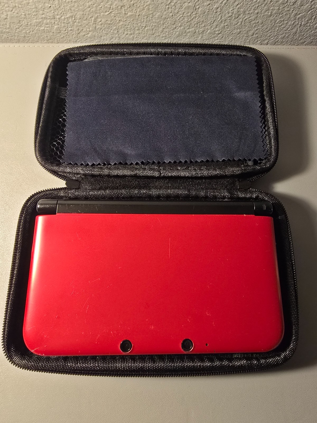 Nintendo 3DS XL Red Console Tested Working + Charger + 128GB SD Card