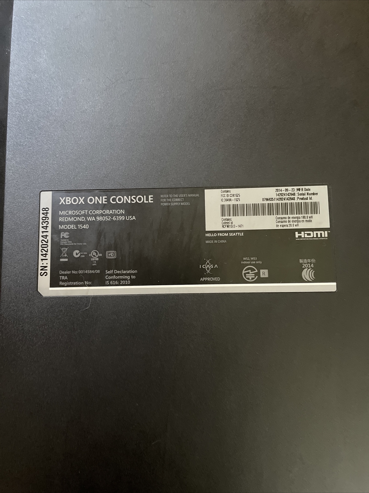 Microsoft Xbox One with Kinect 500GB Black Console – 7UV-00077