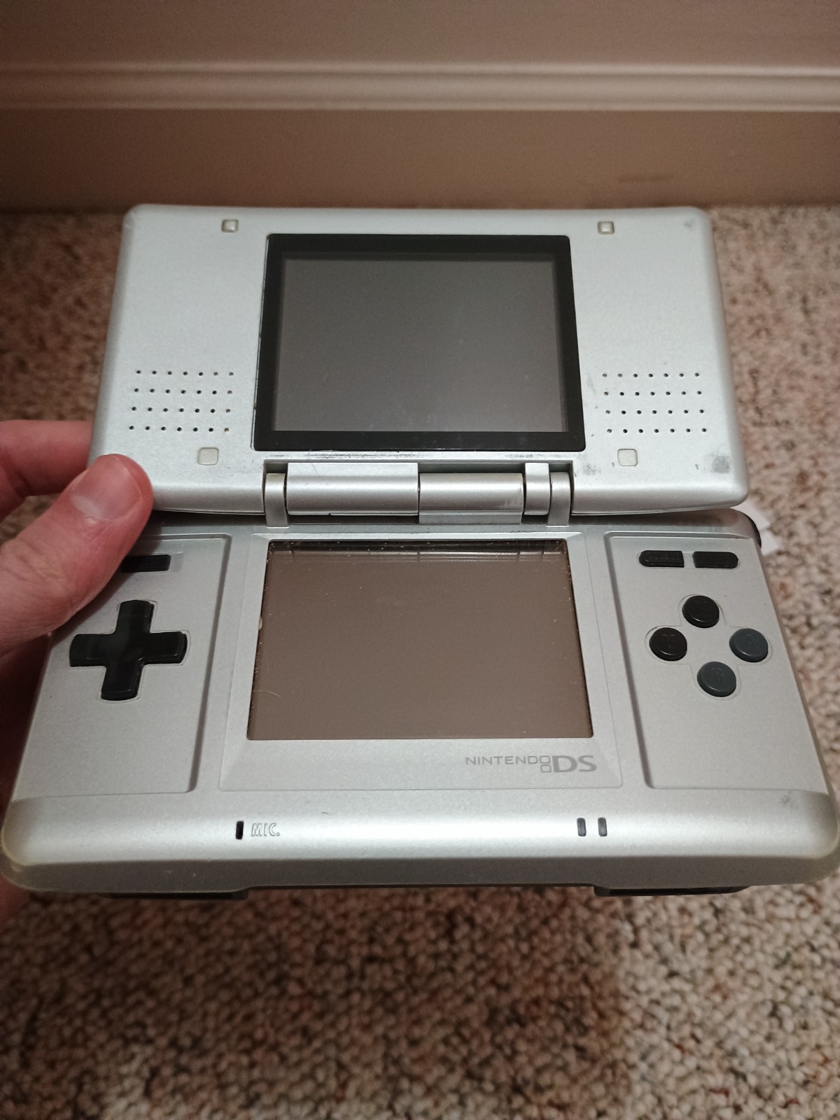 Nintendo DS Handheld System – Silver – No Charger or Stylus