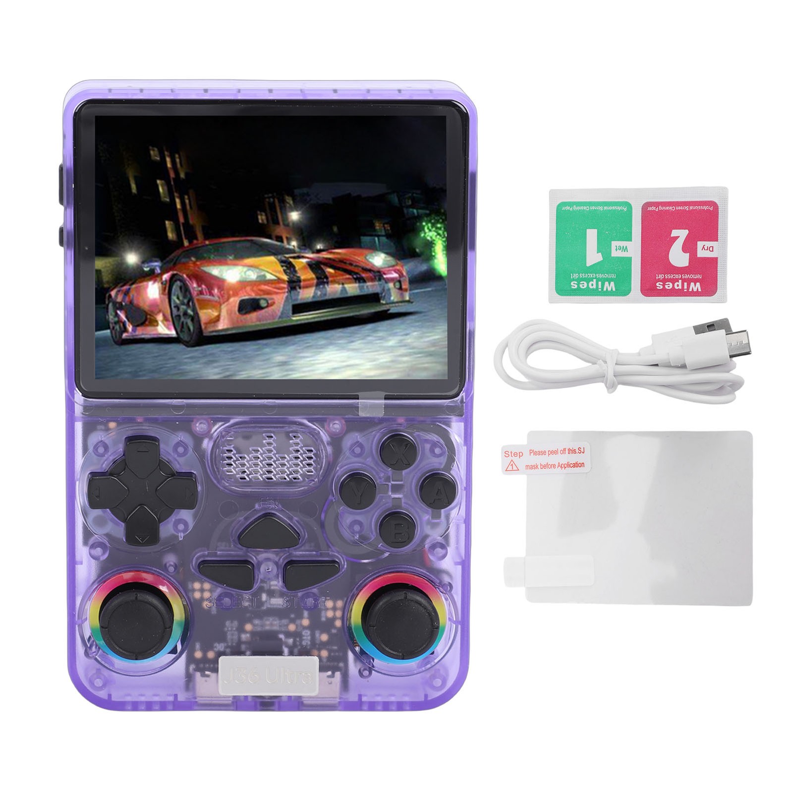 Retro Handheld Game Console 4 Inch Screen Built In 64GB Small Memory Card S FYZJ