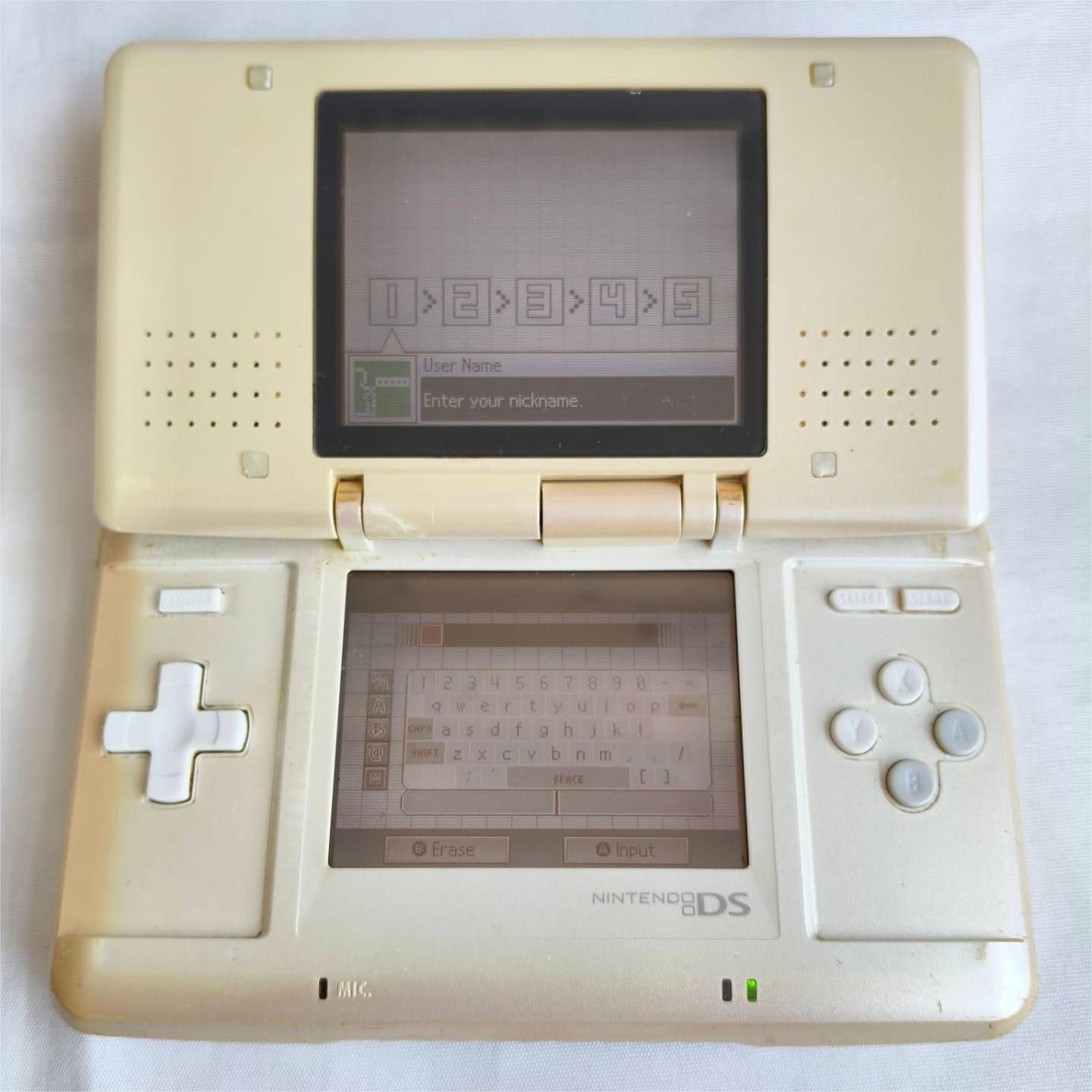 Nintendo DS NTR001 Console&Charger screen defects Broken shaft GBA slot not work