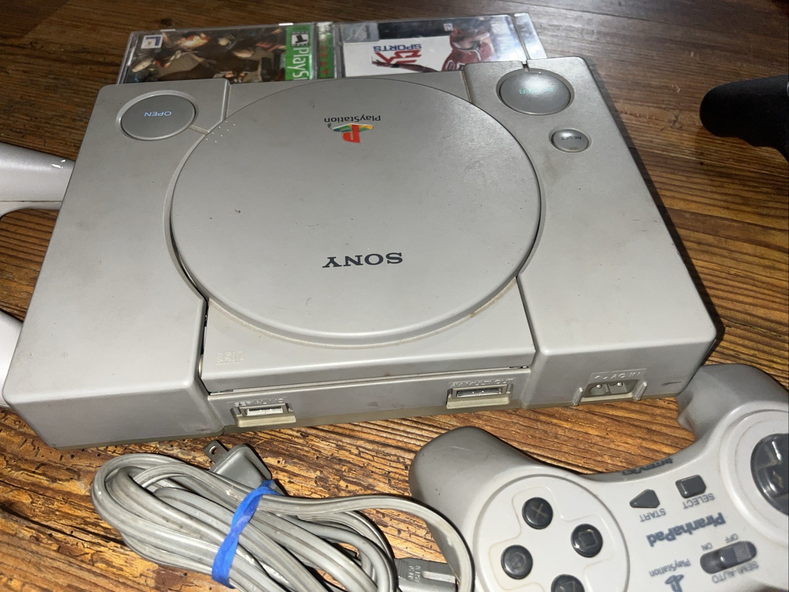 Sony PlayStation 1 PS1 Gray Console SCPH-9001 Bundle TESTED WORKING