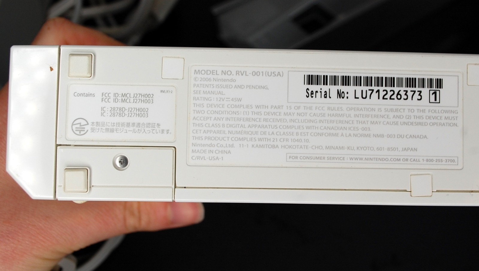 Nintendo Wii Console RVL-101 White Tested Cords Sensor Bar AV Cable Manuals