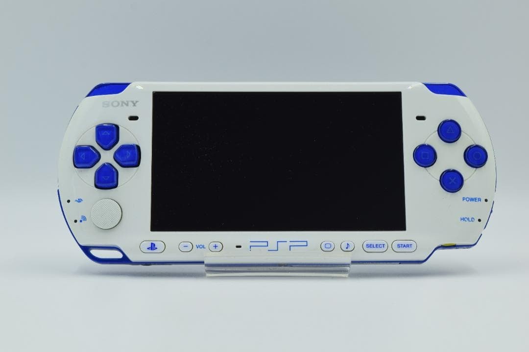 Sony PSP-3000 White Blue Console Tested Working Region Free SD Card