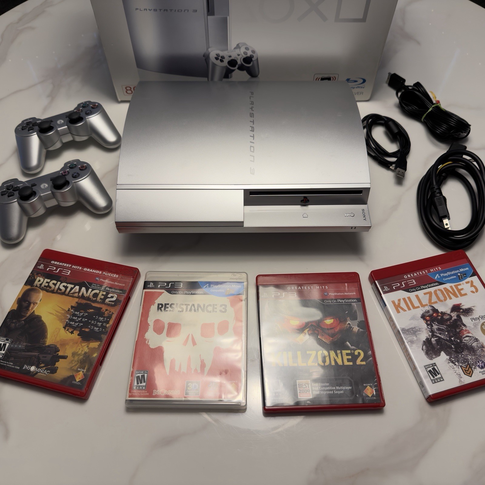 Sony PlayStation 3 80GB Satin Silver Console CECHL00 Japan PS3 RARE