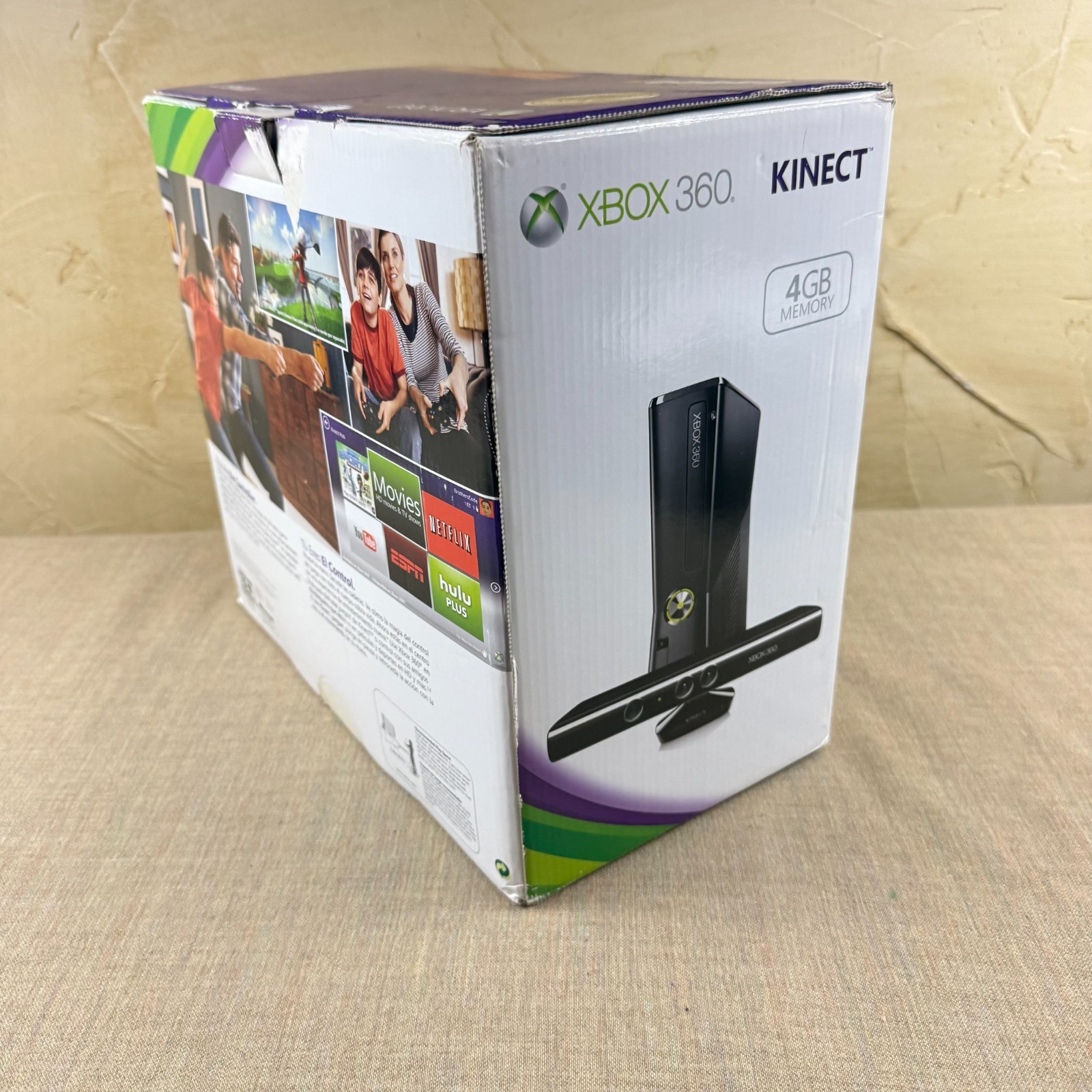 Xbox 360 Kinect Bundle • 500GB Upgrade • Boxed • Sensor, Controller, 2 Games
