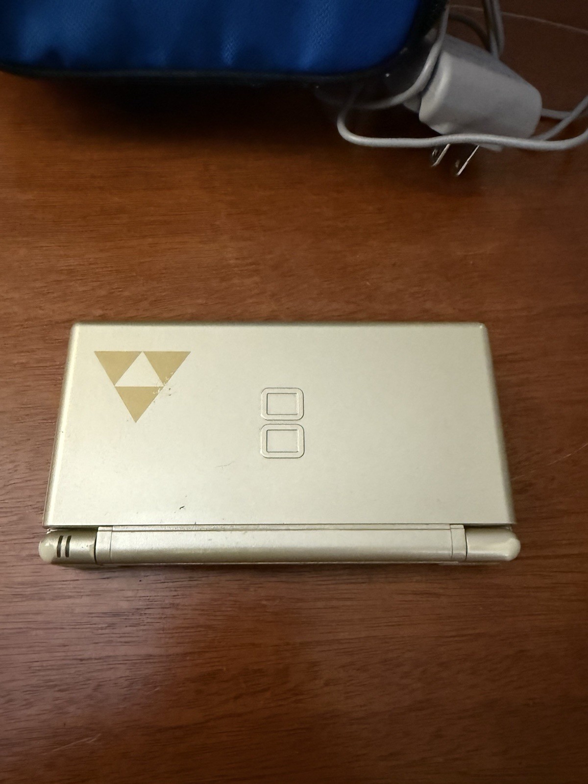 Nintendo DS Lite Metallic Gold Handheld Game Console Zelda Edition 1 With Case