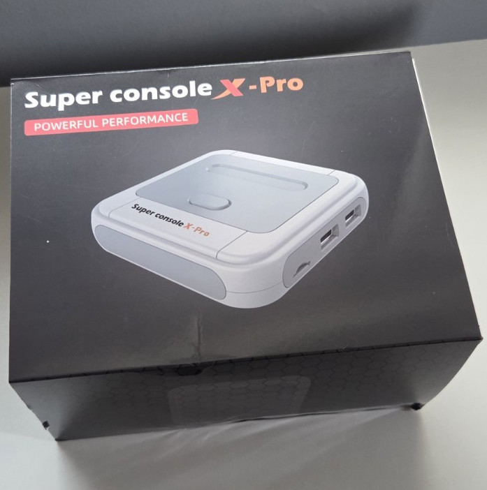 Super Console X-Pro Home Console HDMI SD Card Slot White/Gray w/2 Controllers